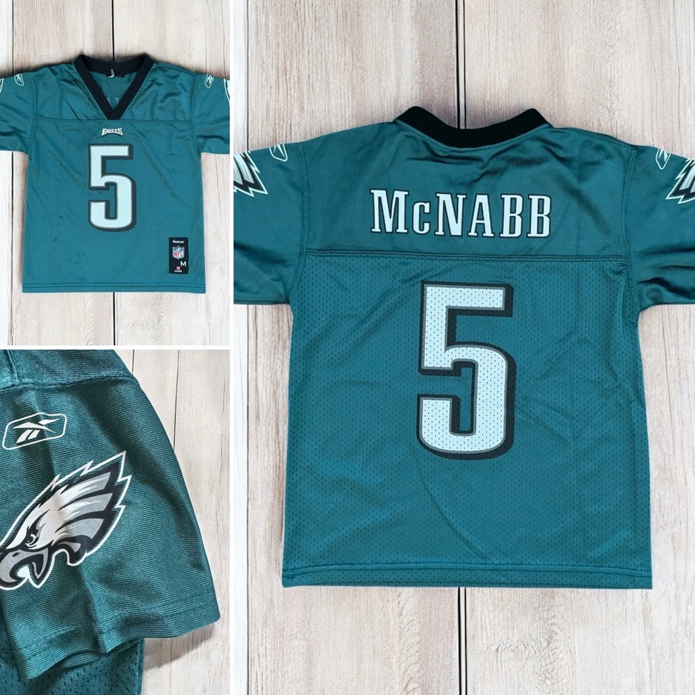 Vintage 2001 Reebok Green Philadelphia Eagles Donovan Mcnabb Youth Jersey M